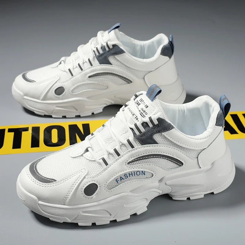 Men's sports shoes four seasons outdoor leisure running shoes non-slip breathable sneakers thickening fashion soft bottom 2024