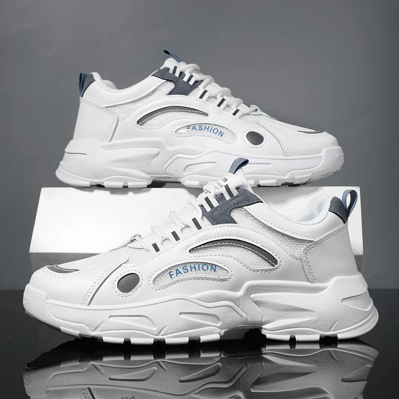 Men's sports shoes four seasons outdoor leisure running shoes non-slip breathable sneakers thickening fashion soft bottom 2024