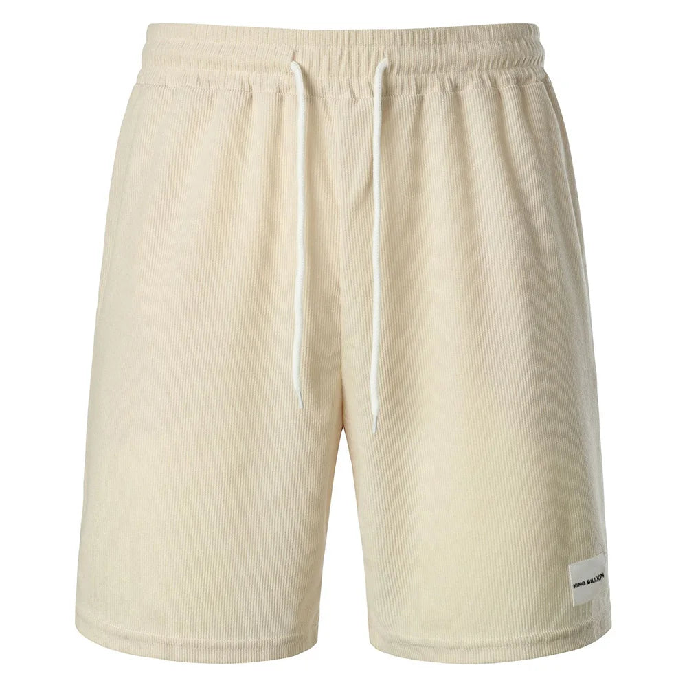 Summer Corduroy Male Casual Shorts Male Running Sport Shorts Men's Comfortable Streetwear Men's Solid Straight Short Pants
