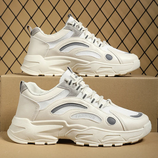 Men's sports shoes four seasons outdoor leisure running shoes non-slip breathable sneakers thickening fashion soft bottom 2024